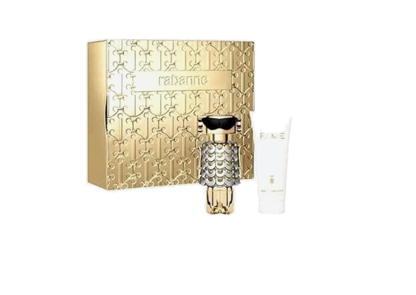 Giftset - Rabanne - Fame - 50ml Eau de Parfum + 75ml Bodylotion. - Parfum Gift