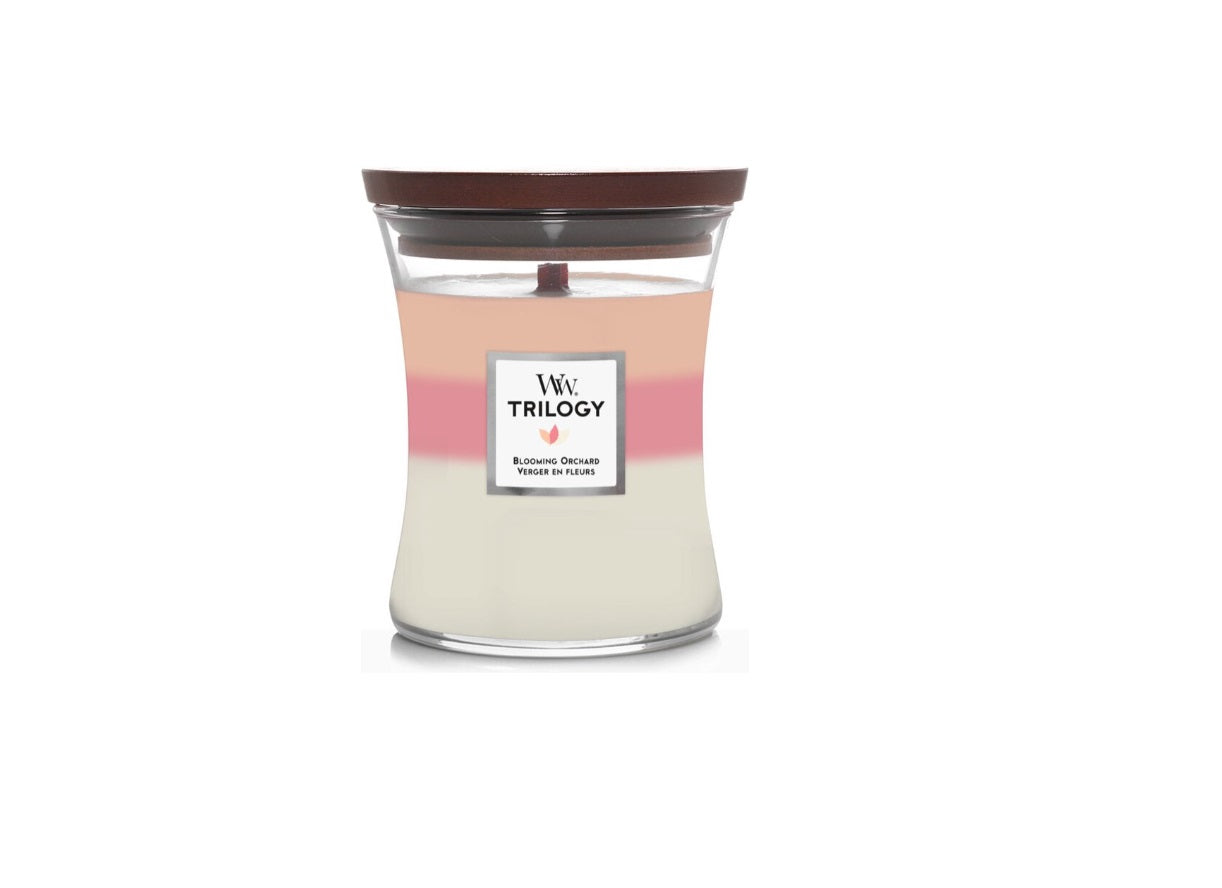WoodWick - Trilogy - Blooming Orchard - Candle - 3 Varianten - Parfum Gift