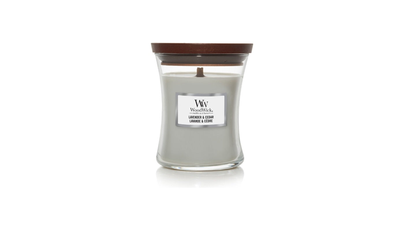 WoodWick - Lavender & Cedar - Candle - 3 Varianten - Parfum Gift