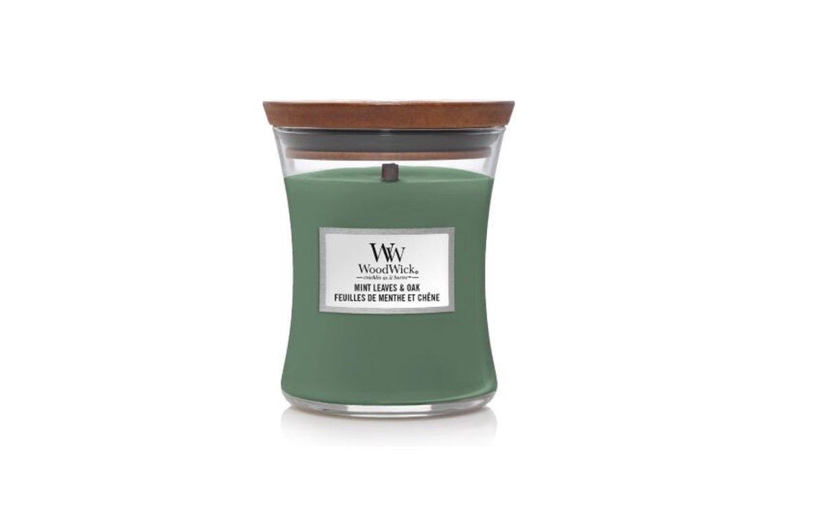 WoodWick - Mint Leaves & Oak - Candle - 3 Varianten - Parfum Gift