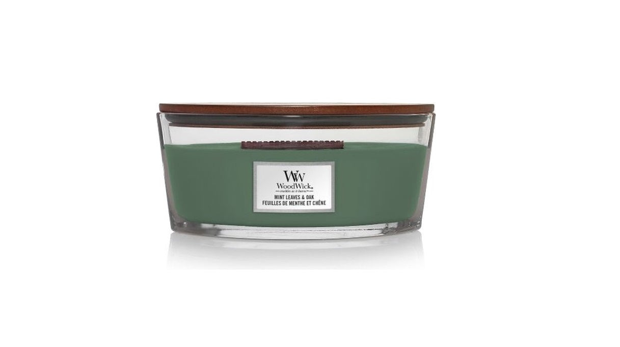 WoodWick - Mint Leaves & Oak - Candle - 3 Varianten - Parfum Gift