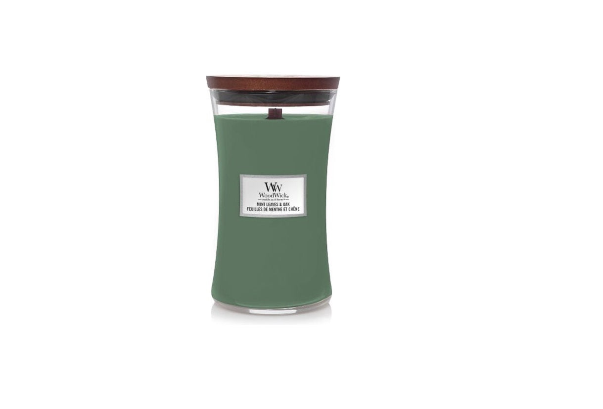 WoodWick - Mint Leaves & Oak - Candle - 3 Varianten - Parfum Gift