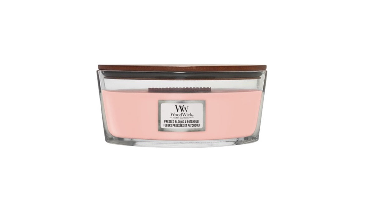 WoodWick - Pressed Blooms & Patchouli - Candle - 3 Varianten - Parfum Gift