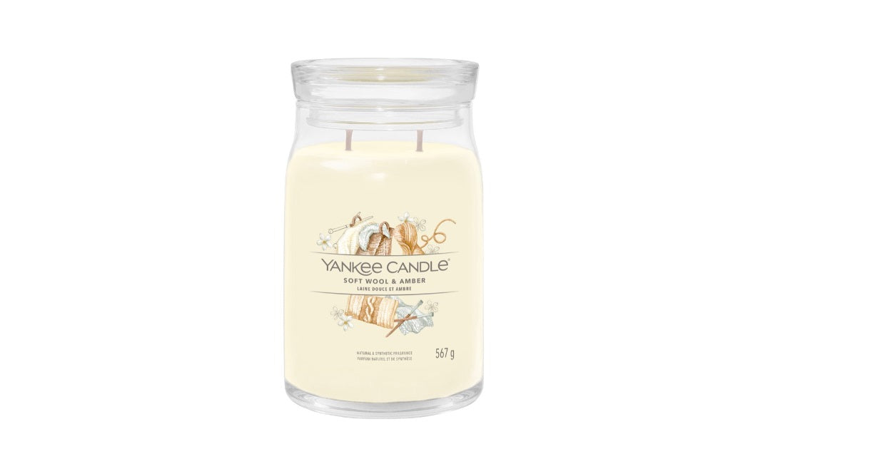 Yankee Candle - Soft Wool & Amber - 567 Gram - Candle - Parfum Gift