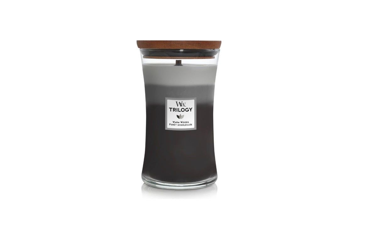 WoodWick - Trilogy - Warm Wood - Candle - 3 varianten - Parfum Gift