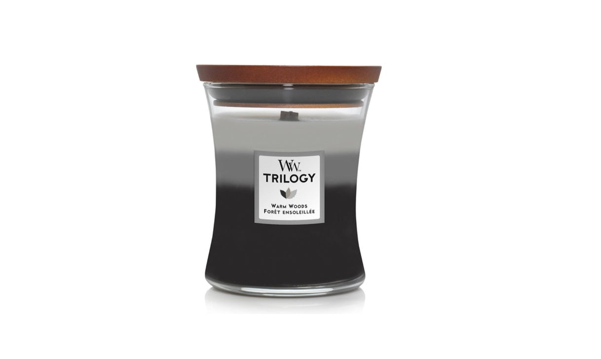 WoodWick - Trilogy - Warm Wood - Candle - 3 varianten - Parfum Gift